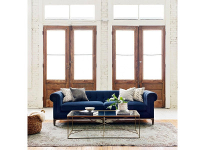 Chesterfield Sofa Couch Upholstery Leather Fabric Couches Upholstery Suite 4 Seaters