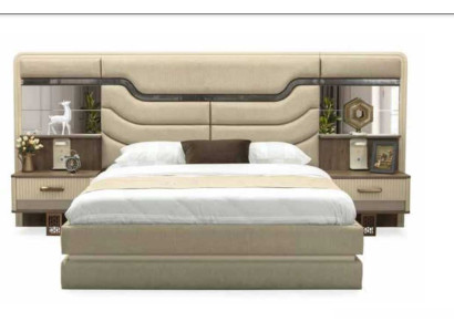 Furniture Beds Luxury Bed 2x Bedside tables 3 pcs. Bedroom Set Design