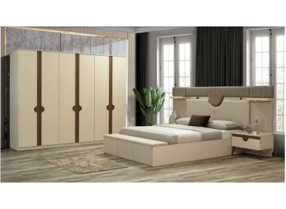 Stylish furniture 4 pieces. Bedroom Set Bed 2x Bedside table Wardrobe new