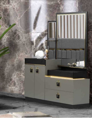 Dressing table with Mirror Console Chests of drawers Wood Modern Bedroom