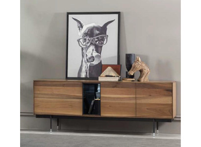 Practical chest of drawers in brown in a modern style with storage space new -