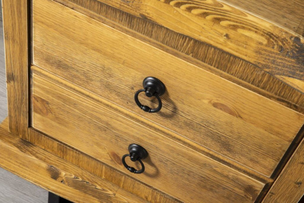 Real Wood Wall unit Luxury in Brown with Coffee table on wheels Rustic Wardrobe