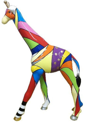 Abstract Design Statue Colorful Sculpture Figures Hand Painted Decoration Statues