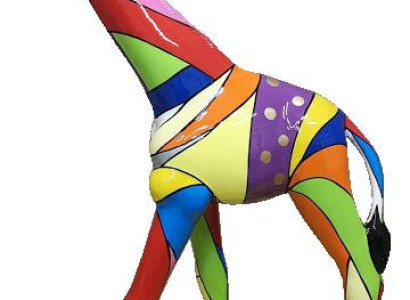Abstract Design Statue Colorful Sculpture Figures Hand Painted Decoration Statues
