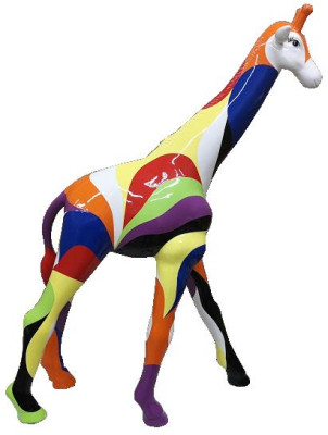 Abstract Design Statue Colorful Sculpture Figures Statues Hand Painted Decoration