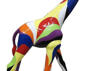 Abstract Design Statue Colorful Sculpture Figures Statues Hand Painted Decoration