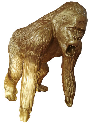Gold decorative gorilla figures statues decoration garden new designer figure statue