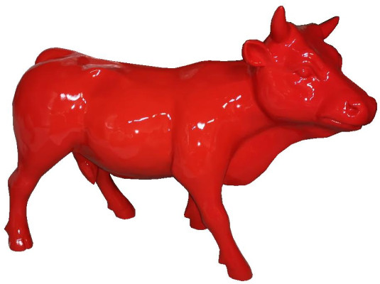 Cow figure abstract figures statues modern designer loft cow red sculptures new