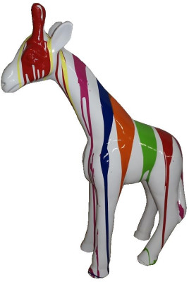 Sculpture Abstract Design Statue Colorful Figures Hand Painted Decoration Giraffe new