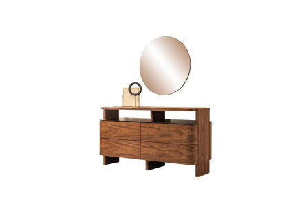Dressing table dressing table cosmetic table brown console mirror set
