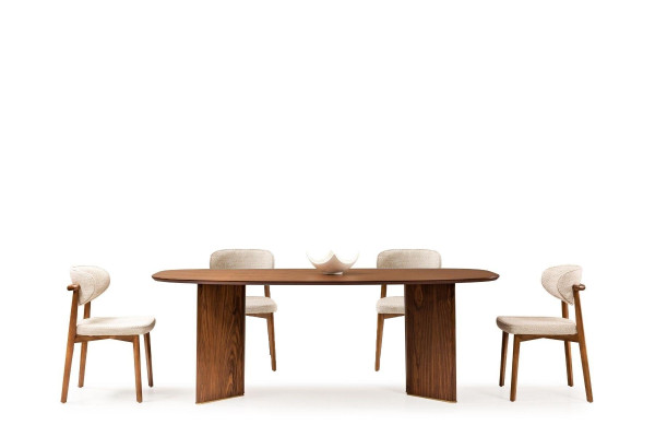 Dining set dinette Dining room Dining table Chairs Brown Set 7 pieces Classic