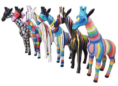 Sculpture Abstract Design Statue Colorful Figures Hand Painted Decoration Selectable