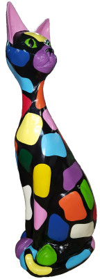Cat Modern Decoration Statues 95 cm Sculpture designer Loft colorful sculptures