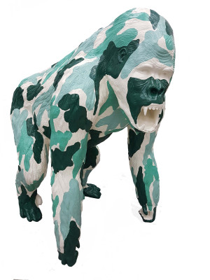 Gorilla Figure Statue Monkey Figures Statues Decoration Decorative Design Garden