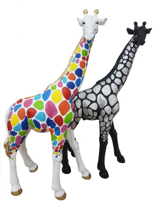 Designer Figures Modern Decorations Garden Giraffe Statue Sculpture Sculptures