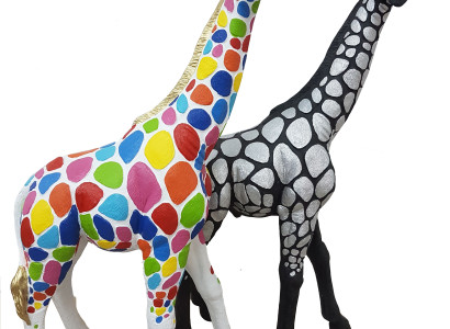 Designer Figures Modern Decorations Garden Giraffe Statue Sculpture Sculptures