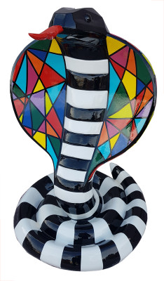 Designer Abstract Modern Figure Snake Cobra Decorative Garden Sculptures Snake
