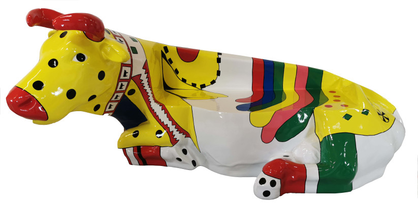 Designer Abstract Modern Figure Cow Decorative Garden Sculptures Decoration Design