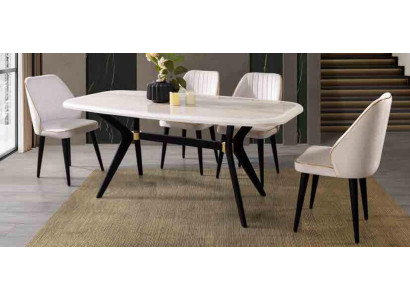 Dining room Set Suite Seat Upholstery Furniture Dining set Dining table 5pcs.