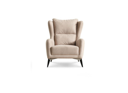 Luxury Armchair Single Seater 1 Seater Fabric Armchair Beige Living room Modern Luxury Armchair Single Seater 1 Seater Fabric Armchair Beige Living room Modern