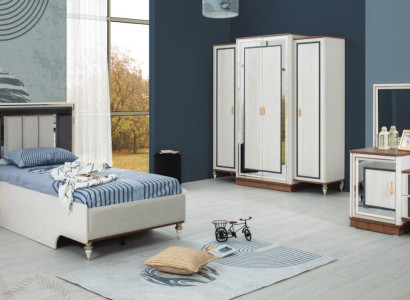 Bedroom Sets Youth Bed Childrens bed White Wood Set 5-piece Bed Modern