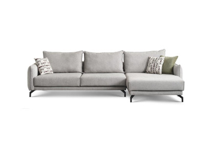 Couch L-shape Corner sofa Living landscape Large sofa Gray Modern upholstered sofa