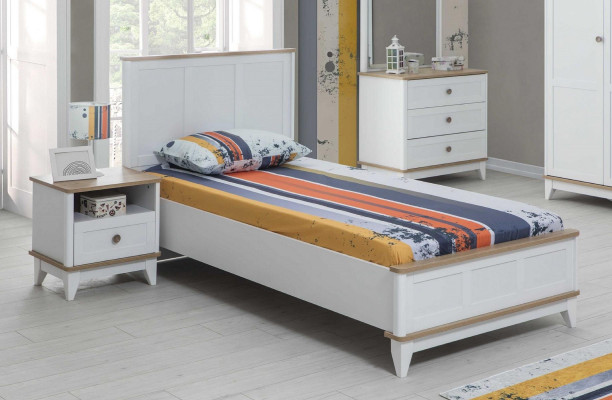 Childrens bed Bed frame Bed Childrens room Children's room furniture White Wood