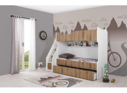 Childrens bed Bunk bed Bed Kinderfurniture White Suite Modern Children