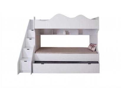 White Bunk bed Childrens bed Bed Children's furniture Suite Modern Children