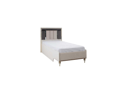 Childrens bed Bed frame Bed 120cm Childrens room Bed frame e Beige Fabric