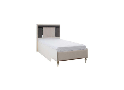 Childrens bed Bed frame Bed 120cm Childrens room Bed frame e Beige Fabric