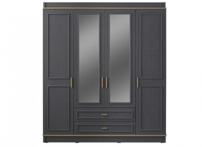 Wardrobe Children's Cupboard Wardrobe Wood Mirror Gray Wooden Cupboard