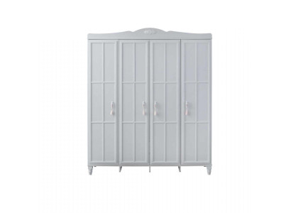 Big Wardrobe Children's Wardrobe Wardrobe Wood White Wooden Cabinet Modern