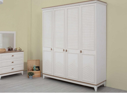 Wardrobe Wardrobe Children's Wardrobe Wooden Cabinet Wood White Modern