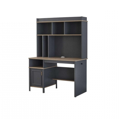 Suite Childrens room Bed Childrens bed Children's furniture Gray Wood Set 4pcs
