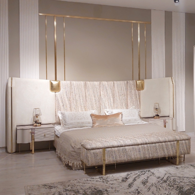 Bed 2x Bedside tables Bedroom Complete Luxury Furnishings new Furniture