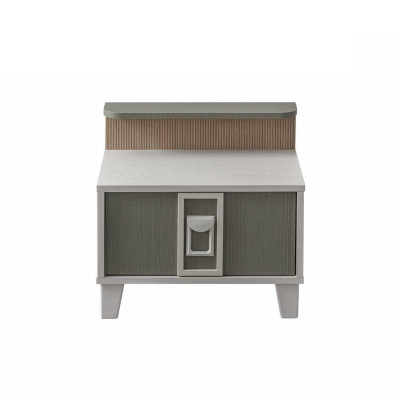 Suite Childrens room Bed Childrens bed Children's furniture Gray Wood Set 4pcs