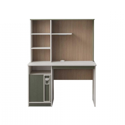 Suite Childrens room Bed Childrens bed Children's furniture Gray Wood Set 4pcs