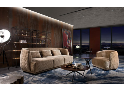 Designer Sofa Sofa set 3+1 Seater Couch Upholstery Suite Italian Furniture