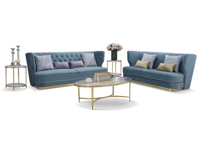 Design Luxury Couch 3 Seater Upholstery Sofa - Italian Style Living room Furniture
