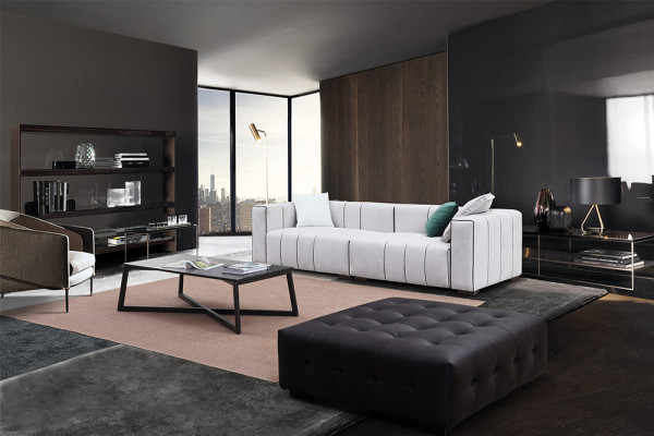 Sofa Leather Sofa Imitation leather Couch Big - Luxury Living room Seat Upholstery Four-seater