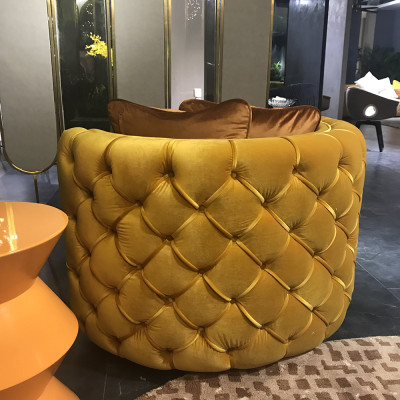 Round Armchair Chesterfield Club Round Sofa Couch Round Relax Chairs Upholstery Chair