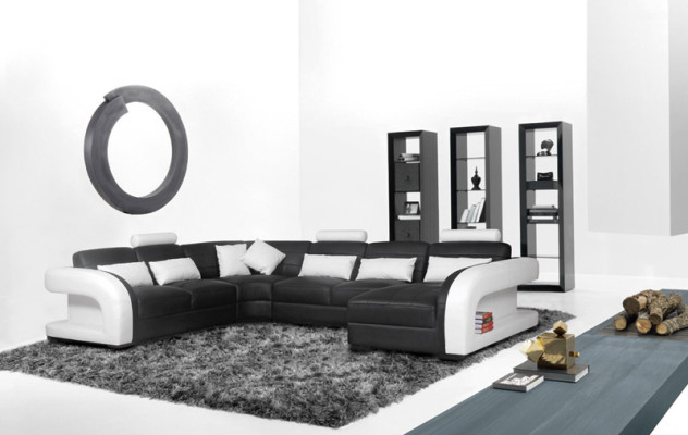 Luxurious Living room Corner suite Corner sofa Corner sofa Sofa Upholstery Corner Couch Leather