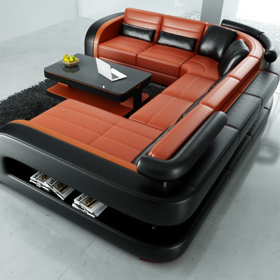 Luxurious Living room Corner suite Corner sofa Corner sofa Sofa Upholstery Corner Couch Leather
