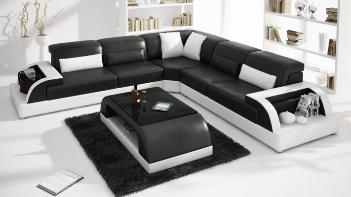 Leather Modern Couch Living landscape Leather sofa Sofa set Sofa L-shape Coffee table
