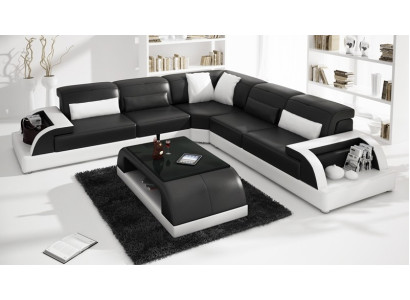 Leather Modern Couch Living landscape Leather sofa Sofa set Sofa L-shape Coffee table