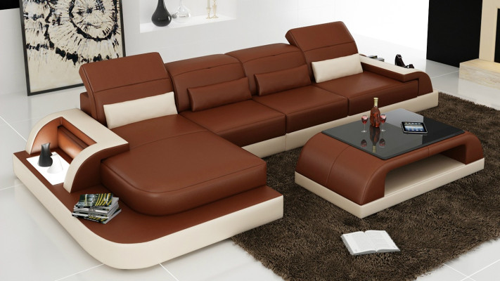 Couch Suite Upholstery Big xxl Sofas Couches Sofa Living landscape Corner sofa + Table