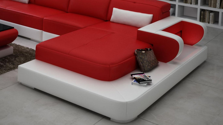 Designer Sofa Couch Corner sofa Luxury Upholstery Suite Living landscape L-shape LED