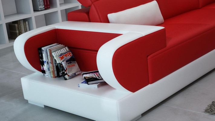 Designer Sofa Couch Corner sofa Luxury Upholstery Suite Living landscape L-shape LED