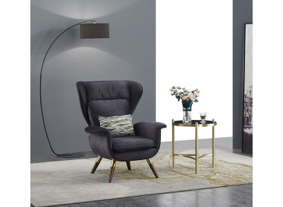 Armchair Design Couch Sofa Seater Luxury Ears Seat Relax Leather Lounge Club Upholstery